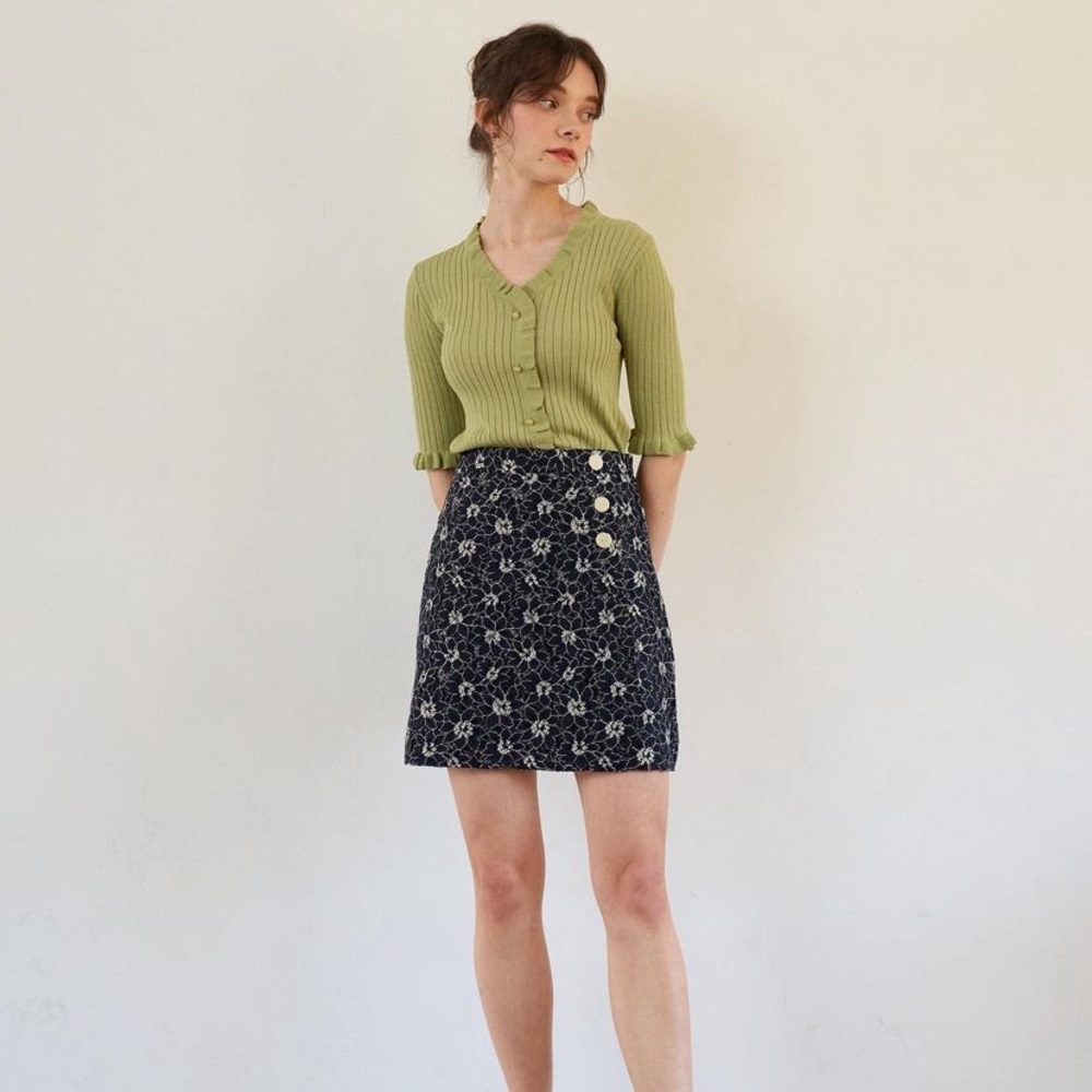 Korean brand MONTS Button Down Knit Top